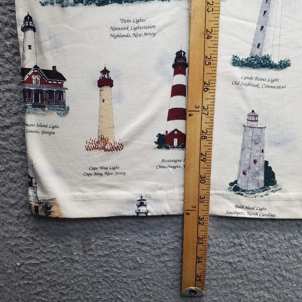 Art Unlimited T-Shirt Mens XL Multi Lighthouse Nautical Print Crew Neck Pullover - Picture 3 of 6